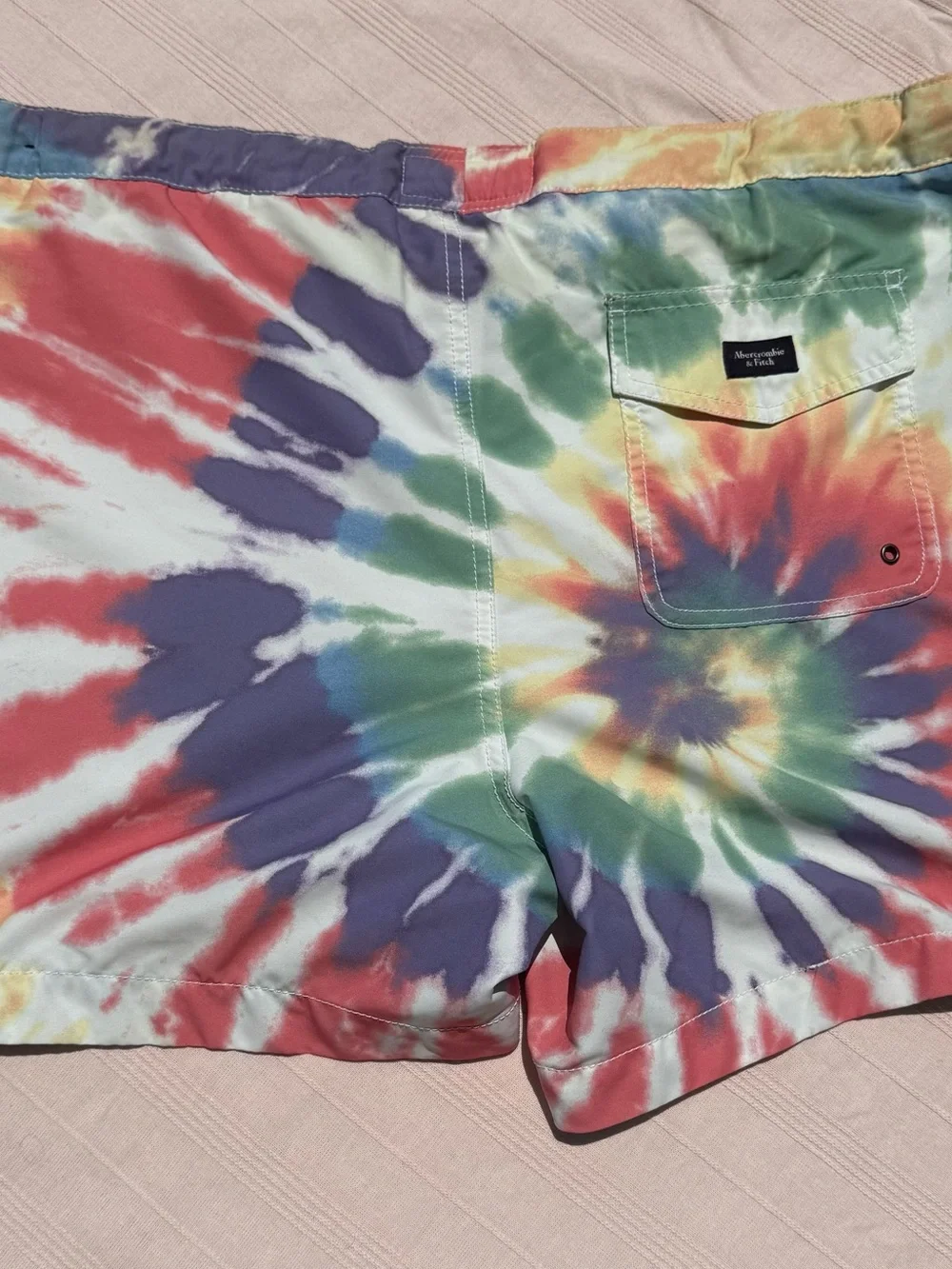 Abercrombie & Fitch Tie-Dye Multicolor Drawstring Shorts